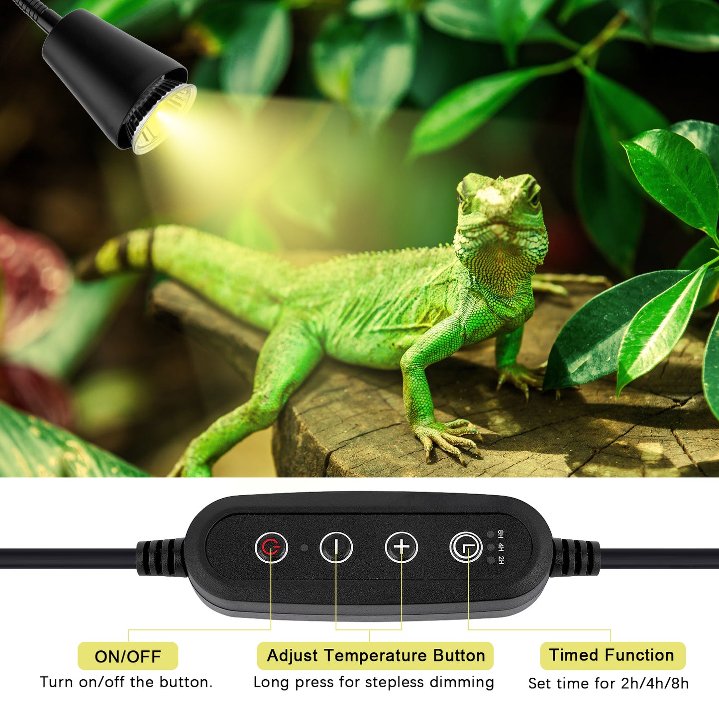 Lampadina termica per UVA/UVB con Clip