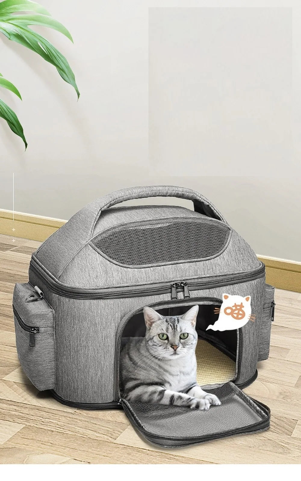 Tinta unita 43 * 31 * 35 cm MeshTravel Gatti e cani Borsa a tracolla pieghevole per animali domestici Borsa per cani