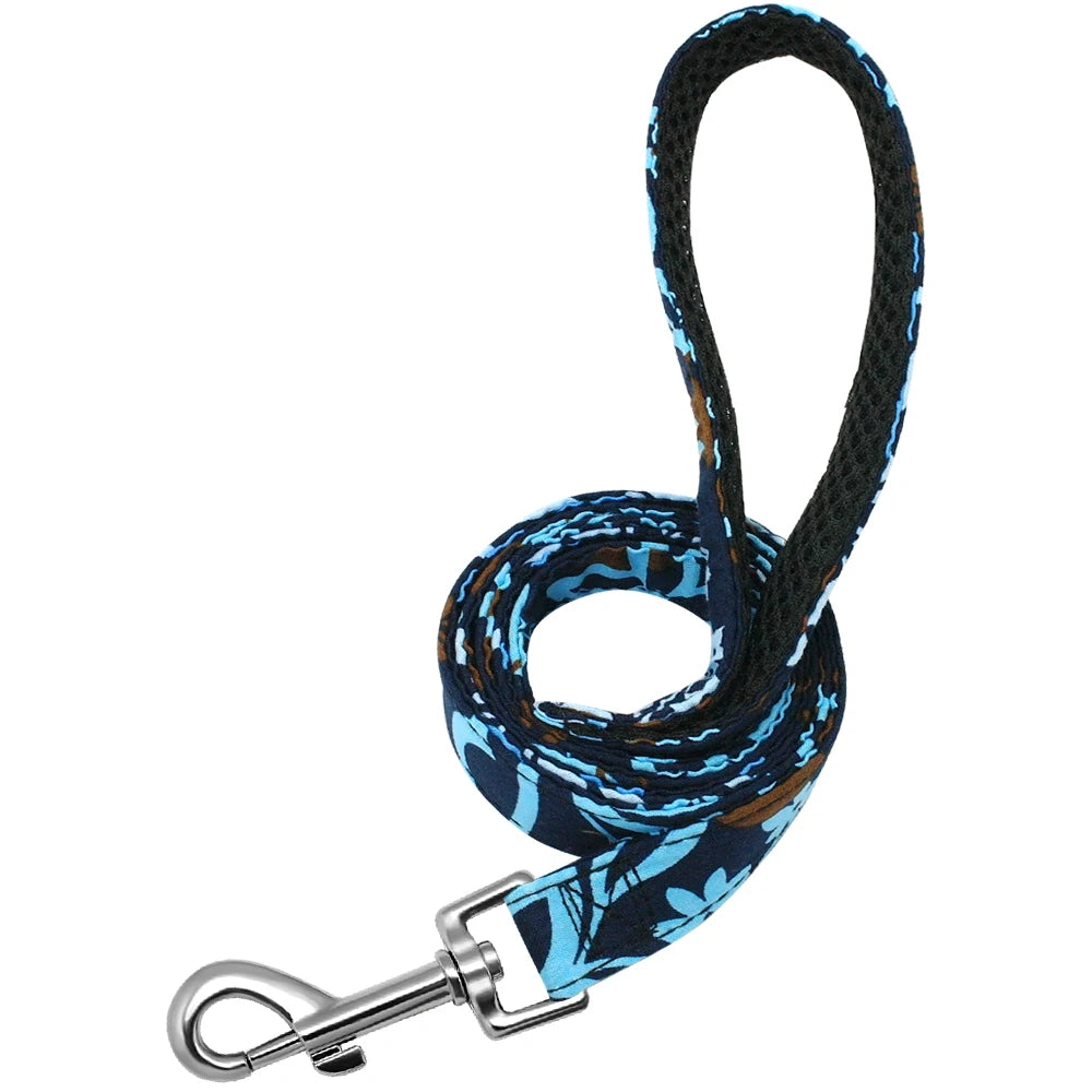 Guinzaglio per cani modello moda 4ft Guinzaglio per animali domestici in nylon stampato per cani di piccola taglia media Guinzagli morbidi per animali domestici Chihuahua Pitbull