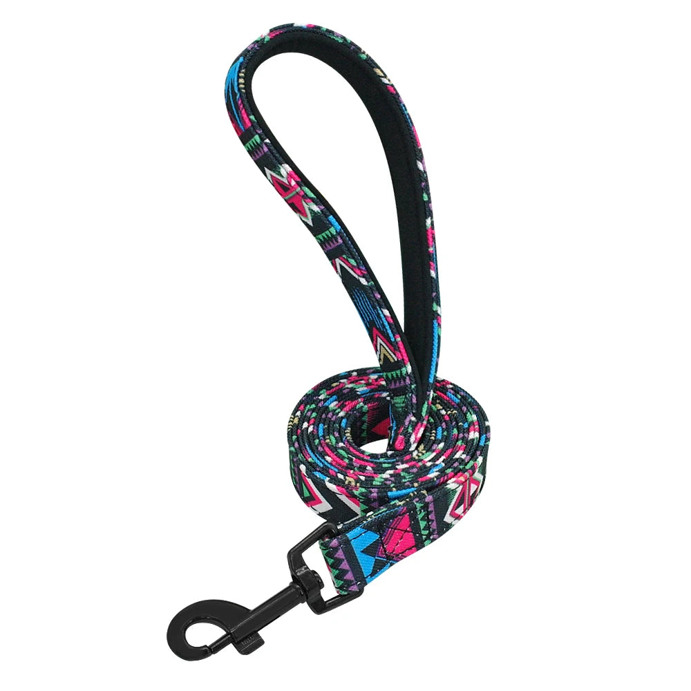 Guinzaglio per cani modello moda 4ft Guinzaglio per animali domestici in nylon stampato per cani di piccola taglia media Guinzagli morbidi per animali domestici Chihuahua Pitbull
