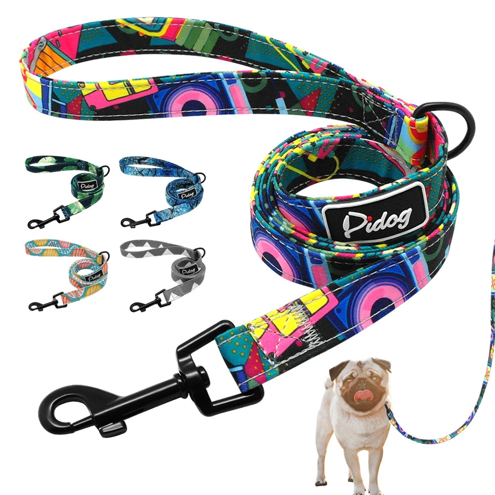 Guinzaglio per cani modello moda 4ft Guinzaglio per animali domestici in nylon stampato per cani di piccola taglia media Guinzagli morbidi per animali domestici Chihuahua Pitbull