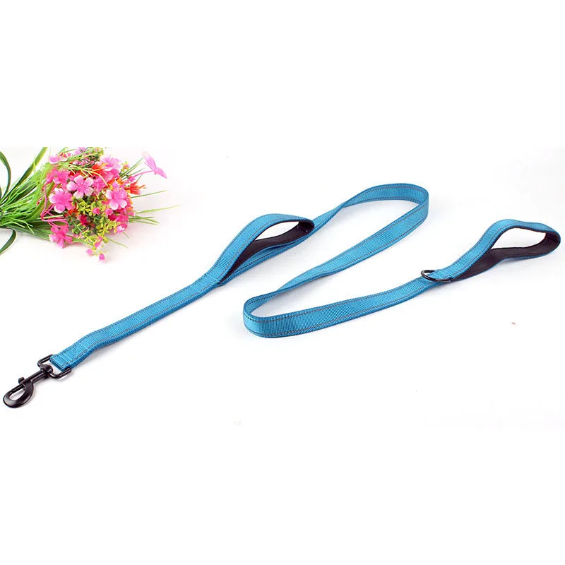 Guinzaglio per cani Dual Handle Hands Free Running guinzaglio ammortizzante elastico estensibile cuciture riflettenti cintura in vita regolabile