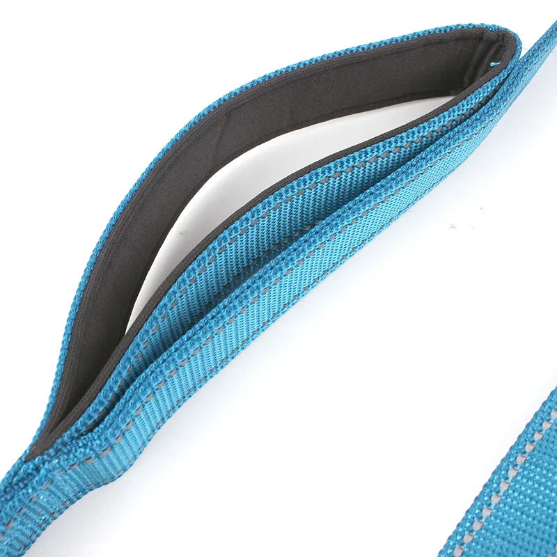 Guinzaglio per cani Dual Handle Hands Free Running guinzaglio ammortizzante elastico estensibile cuciture riflettenti cintura in vita regolabile