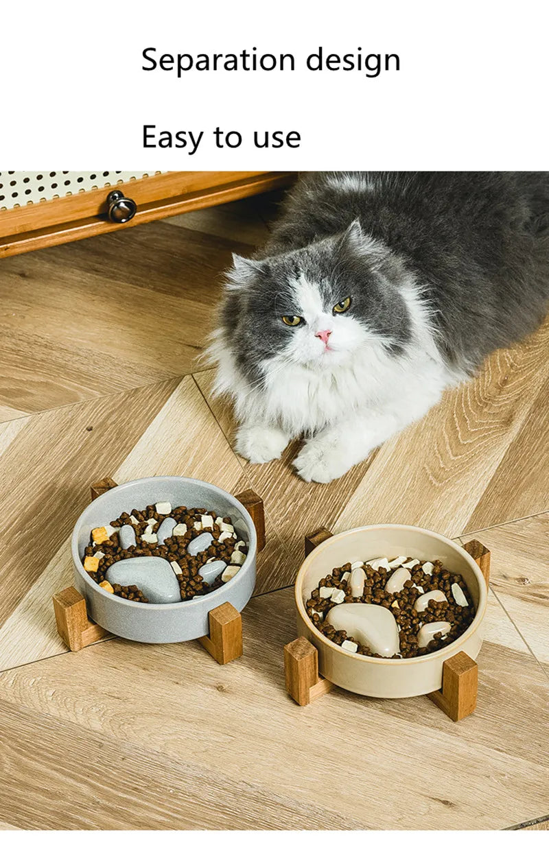 Nuova ciotola per Slow Food ciotola per alimenti in ceramica per cani e gatti ciotola per Slow Food forniture per animali domestici alimentatore antiurto Anti soffocamento