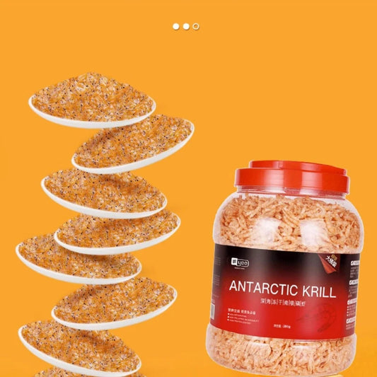 Cibo Premium per pesci, tartarughe, pappagalli - Krill antartico liofilizzato