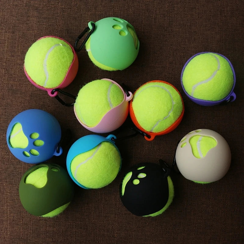 Supporto per copertura per palline per animali domestici con attacco per guinzaglio per cani Supporto per palline da tennis