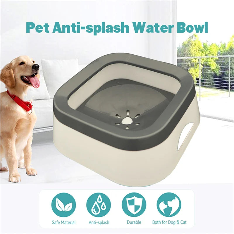 Ciotola per acqua antispruzzo per cani