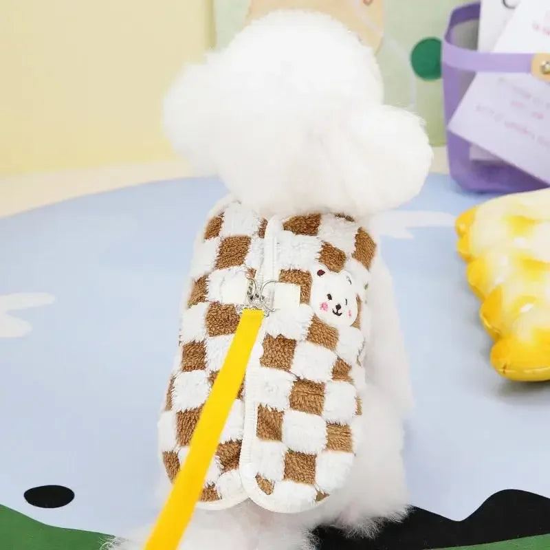 Gilet inverno scacchi/orso