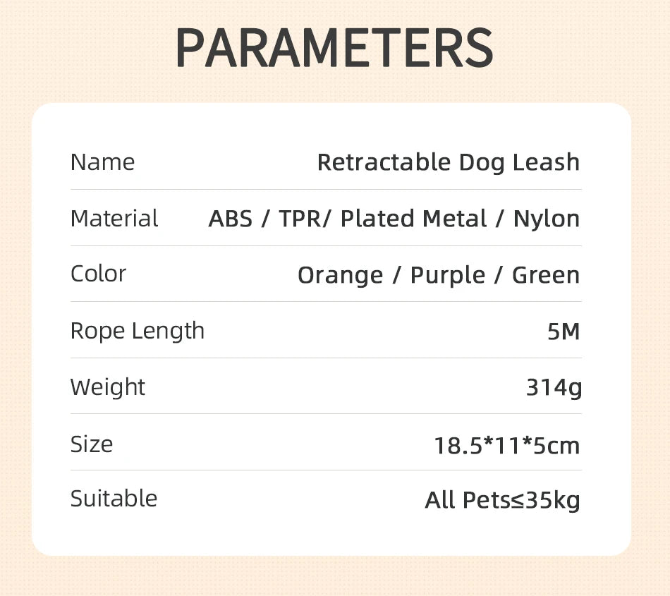 ROJECO 5M Guinzaglio automatico per cani Retrattile LED Luminoso Leading Cinghie luminose di moda per cuccioli di cane Pet Flexi Walking Running Piombo
