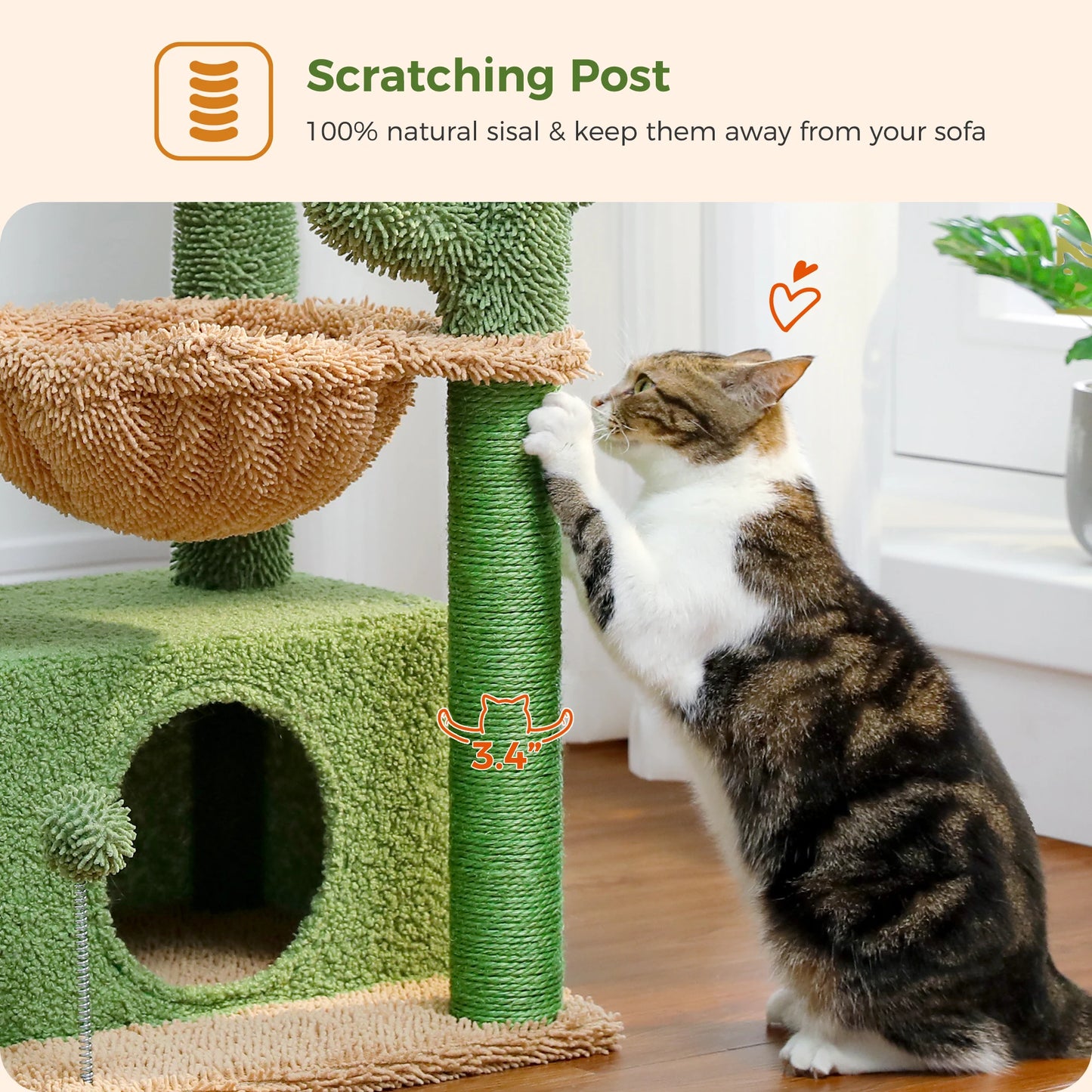 Piccolo albero per gatti con amaca e tiragraffi