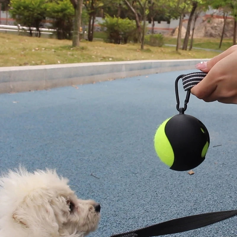 Supporto per copertura per palline per animali domestici con attacco per guinzaglio per cani Supporto per palline da tennis