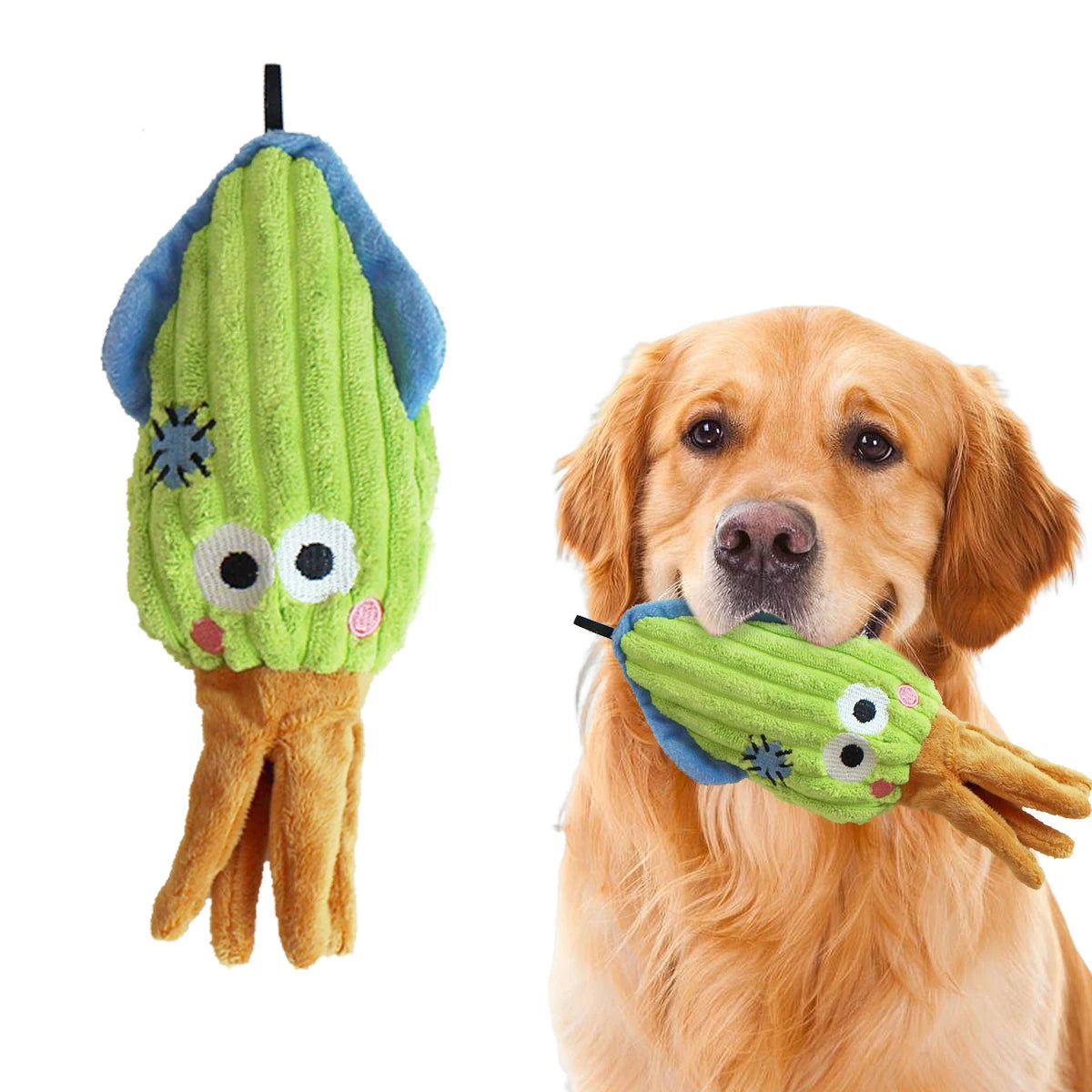 Giocattoli di peluche per cani di piccola taglia Peluche cigolante per cuccioli Cane di piccola taglia Serie Ocean Giocattoli di peluche per cani di taglia piccola e media