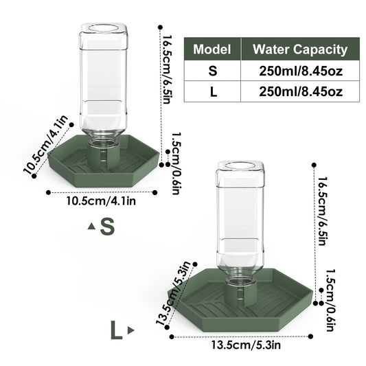 Distributore d'acqua per rettili, ciotola d'acqua, forniture per l'alimentazione, adatto per lucertole, tartarughe, geckos, accessori per terrari