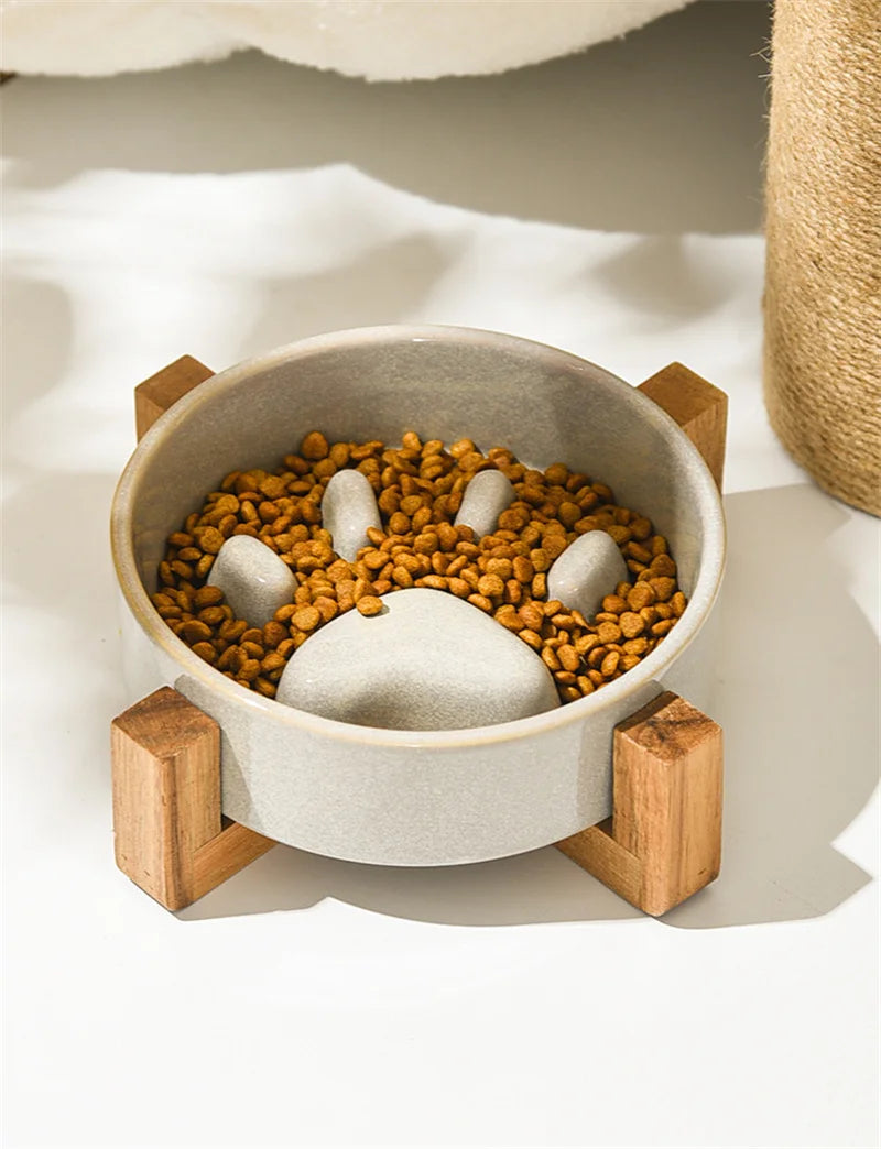 Nuova ciotola per Slow Food ciotola per alimenti in ceramica per cani e gatti ciotola per Slow Food forniture per animali domestici alimentatore antiurto Anti soffocamento