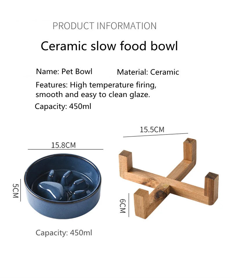 Nuova ciotola per Slow Food ciotola per alimenti in ceramica per cani e gatti ciotola per Slow Food forniture per animali domestici alimentatore antiurto Anti soffocamento