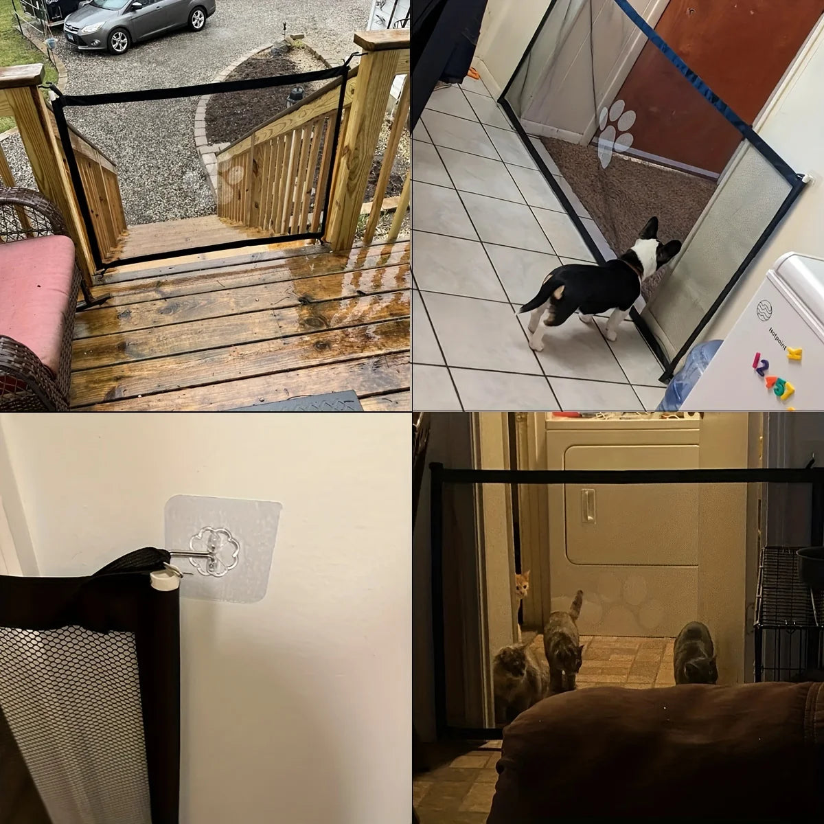 Porte a rete per cani portatili, reti isolanti per cani, recinzioni di sicurezza per cani e gatti e forniture per animali domestici Non perforate per garantire la sicurezza degli animali domestici