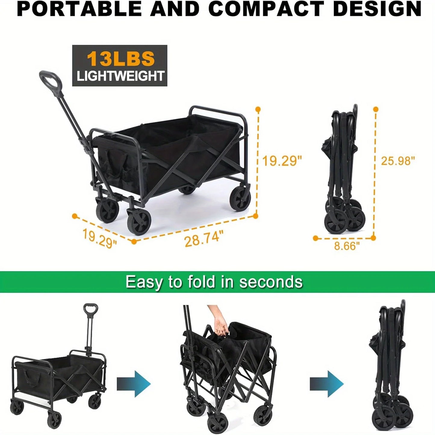 Carrello multiuso di grande capacità