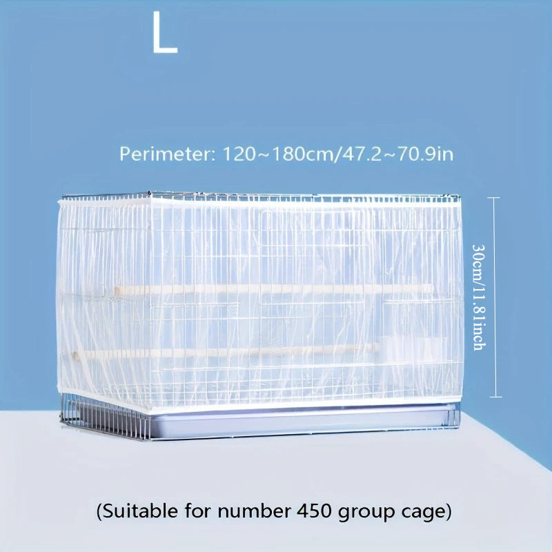 Copertura per gabbia per uccelli in poliestere resistente da 1 pezzo, copertura per gabbia per animali domestici in rete antiusura, zanzariera antipolvere in rete piccola per gabbia per uccelli
