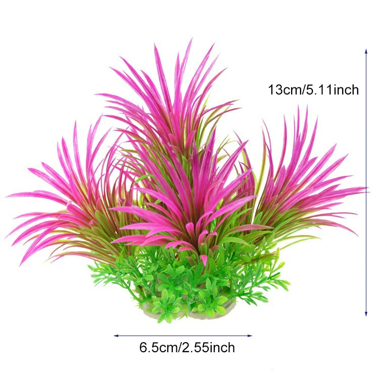 Piante d'acquario artificiale acqua subacquea erba Piante di plastica acquatiche per Acquario decorazioni per acquari Piante Acquario
