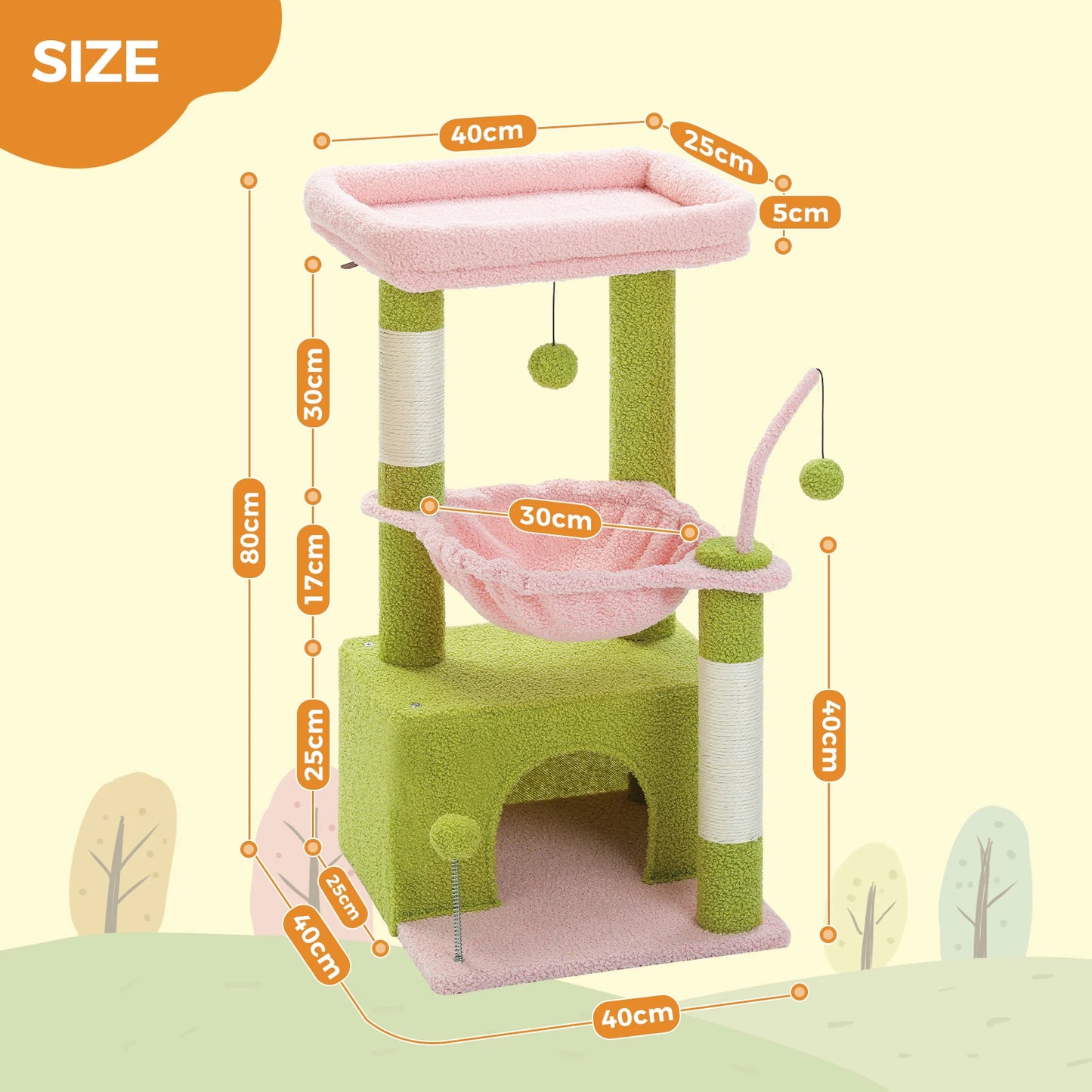 Albero per gatti cactus 4 in 1