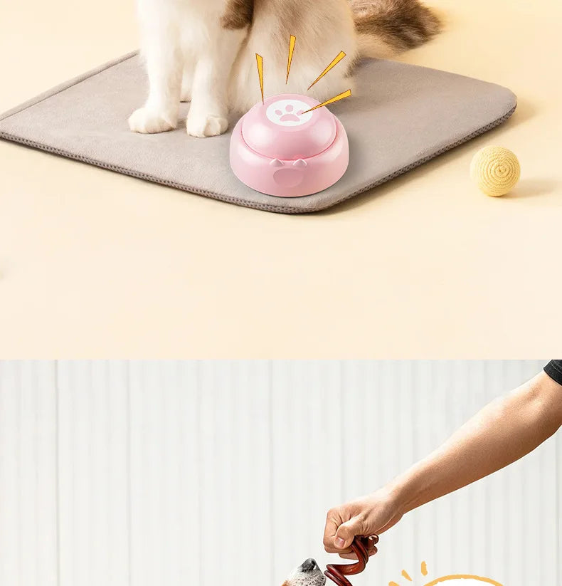 Pulsanti di comunicazione per cani Pulsante di registrazione vocale per cicalino di addestramento per animali domestici Riproduzione di registrazione di 30 secondi Regalo divertente per animali domestici parlanti