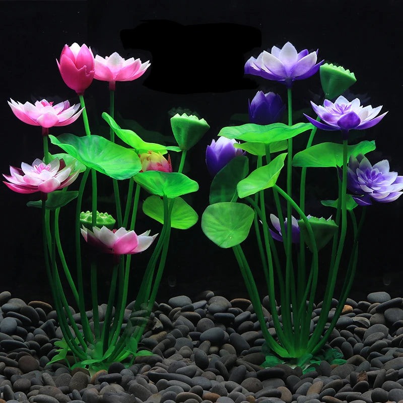 Piante d'acquario artificiale acqua subacquea erba Piante di plastica acquatiche per Acquario decorazioni per acquari Piante Acquario