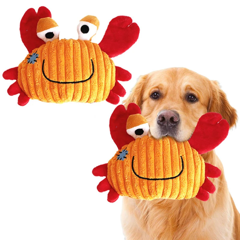 Giocattoli di peluche per cani di piccola taglia Peluche cigolante per cuccioli Cane di piccola taglia Serie Ocean Giocattoli di peluche per cani di taglia piccola e media