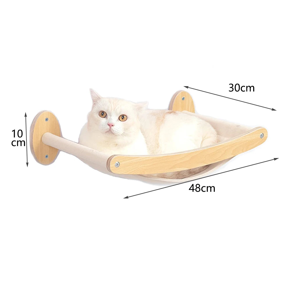 Mensola da arrampicata per gatti montata a parete gradini mobili da parete scala con corda in sisal tiragraffi albero per gatti gattini che dormono