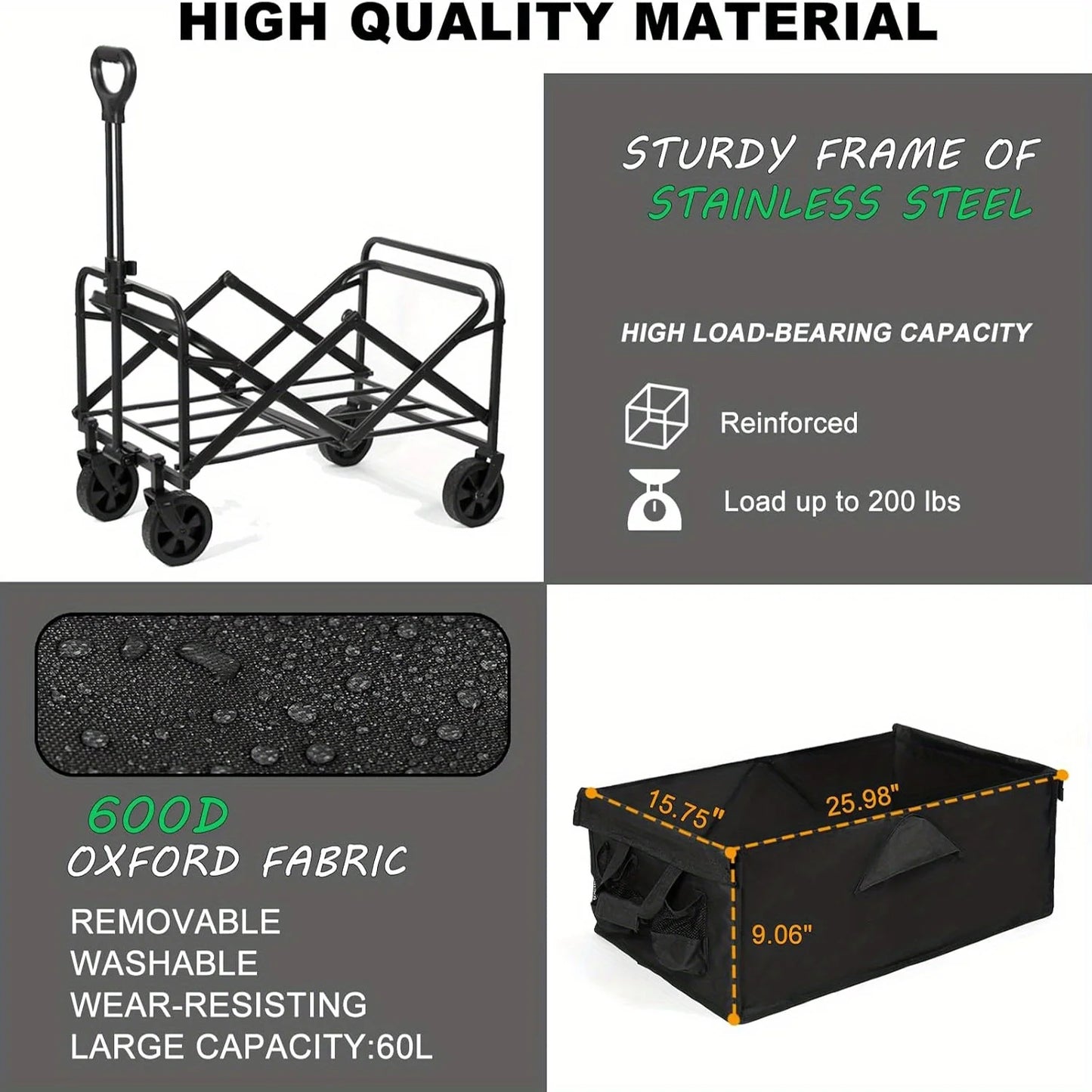 Carrello multiuso di grande capacità