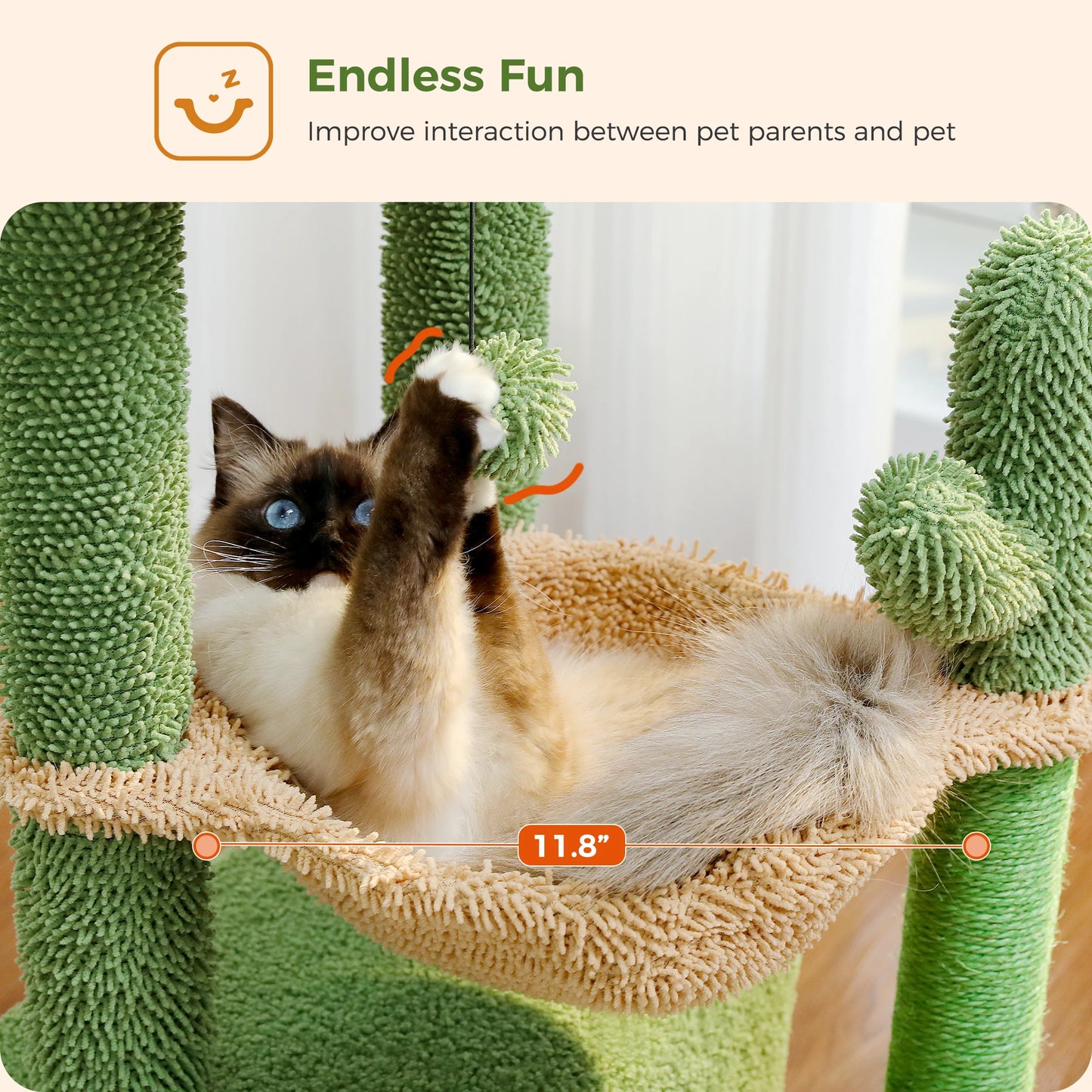 Albero per gatti cactus 4 in 1