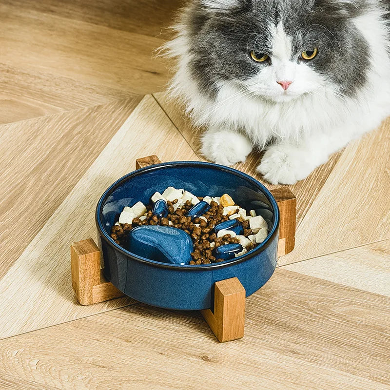 Nuova ciotola per Slow Food ciotola per alimenti in ceramica per cani e gatti ciotola per Slow Food forniture per animali domestici alimentatore antiurto Anti soffocamento