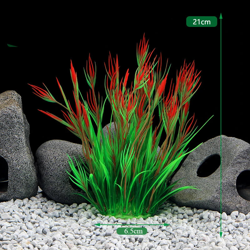 Piante d'acquario artificiale acqua subacquea erba Piante di plastica acquatiche per Acquario decorazioni per acquari Piante Acquario