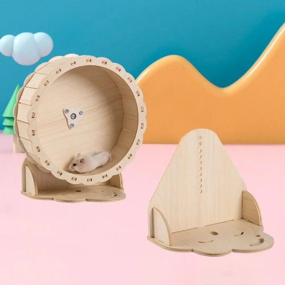 Ruota per criceti in legno ultra-silenziosa