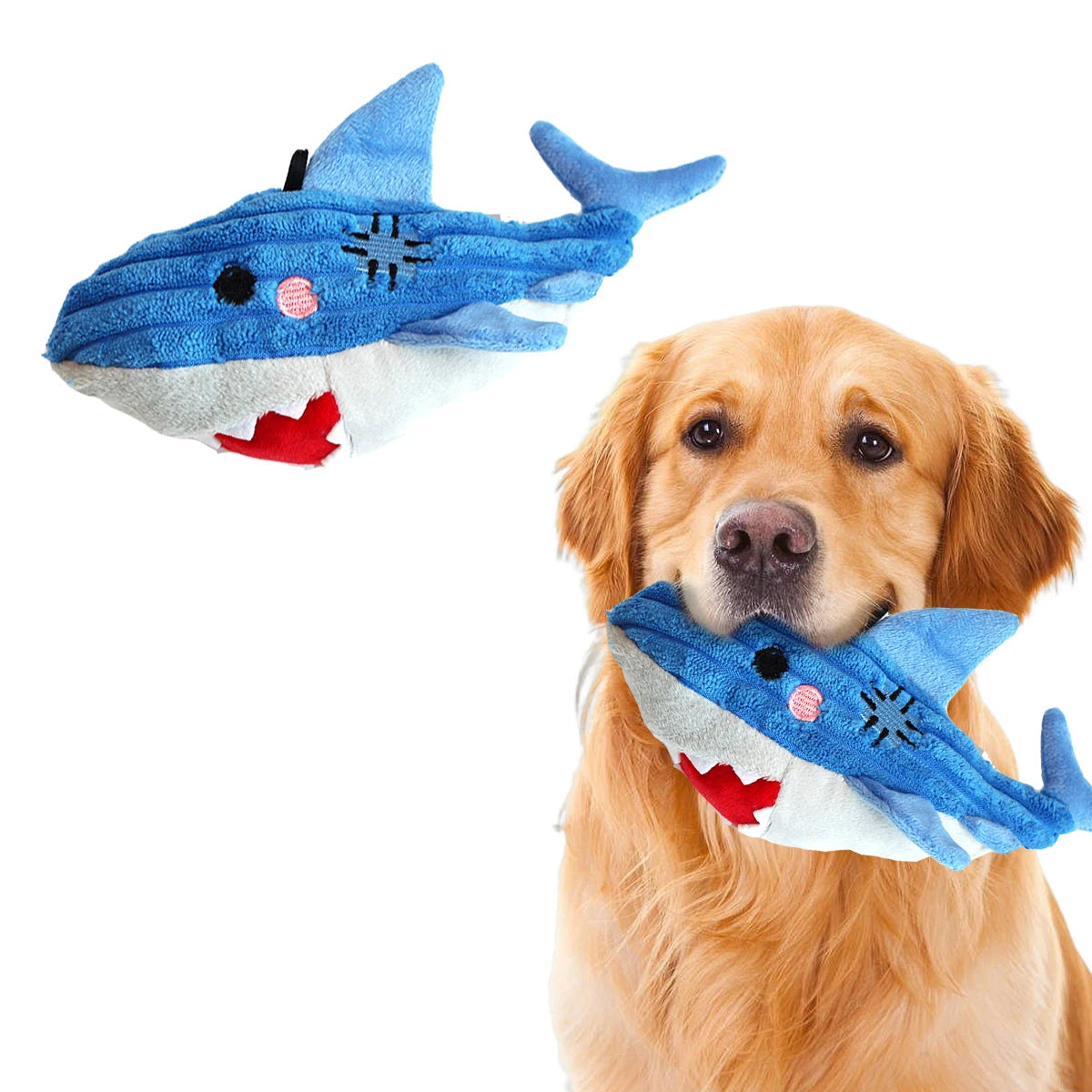 Giocattoli di peluche per cani di piccola taglia Peluche cigolante per cuccioli Cane di piccola taglia Serie Ocean Giocattoli di peluche per cani di taglia piccola e media