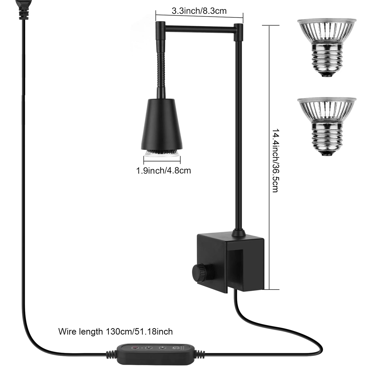 Lampadina termica per UVA/UVB con Clip
