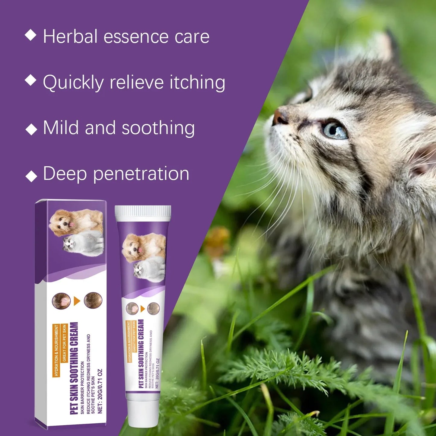 Crema per la cura della pelle degli animali domestici