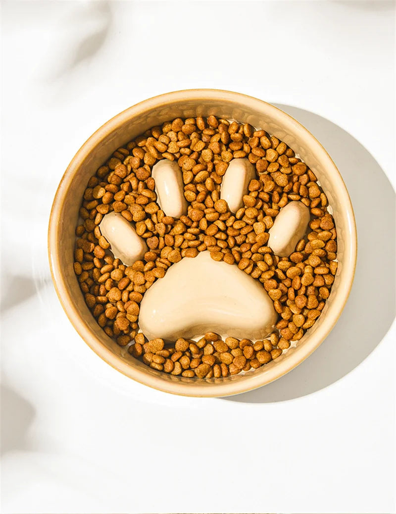 Nuova ciotola per Slow Food ciotola per alimenti in ceramica per cani e gatti ciotola per Slow Food forniture per animali domestici alimentatore antiurto Anti soffocamento