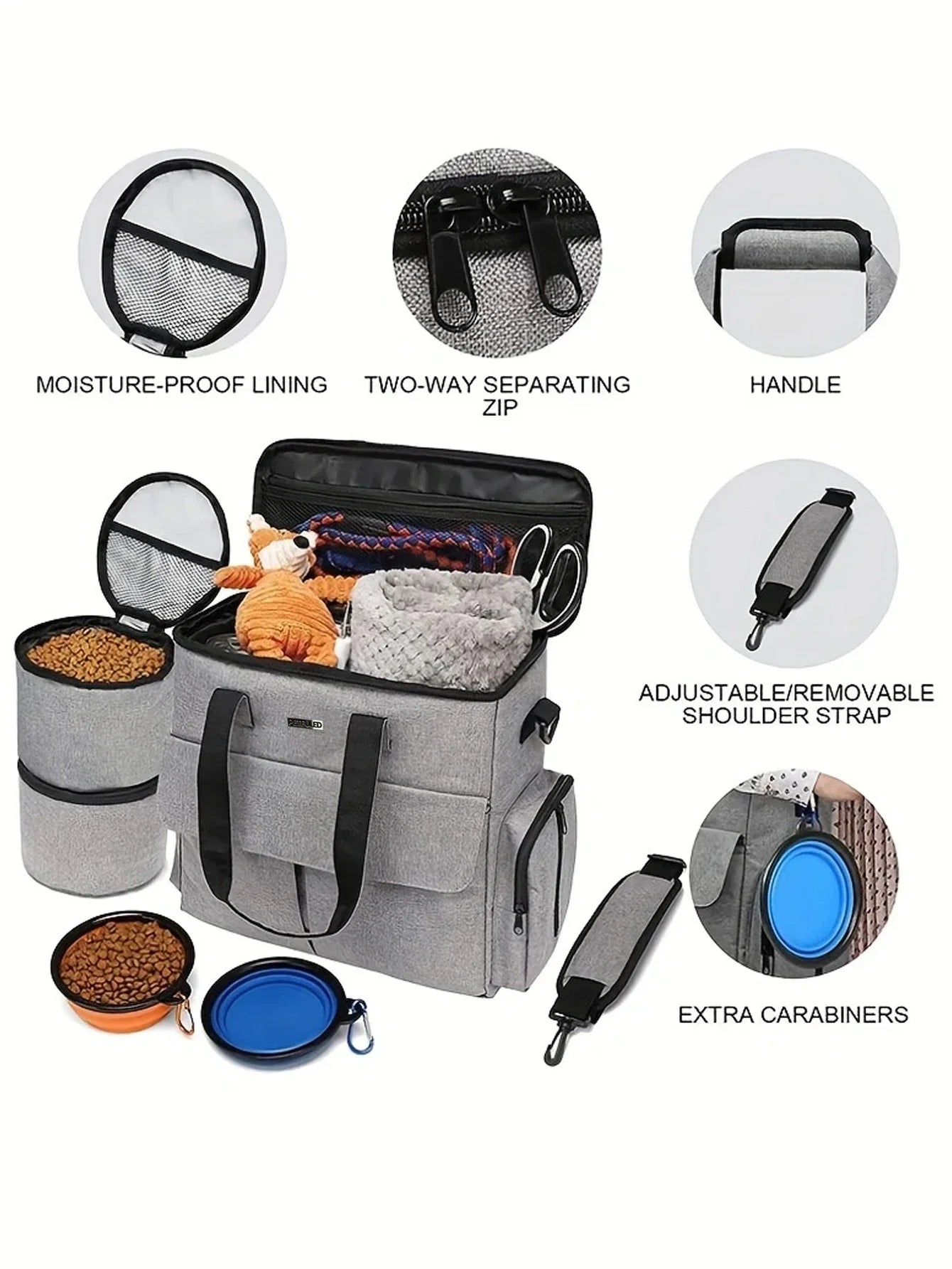 Set viaggio 6 pz con borsone