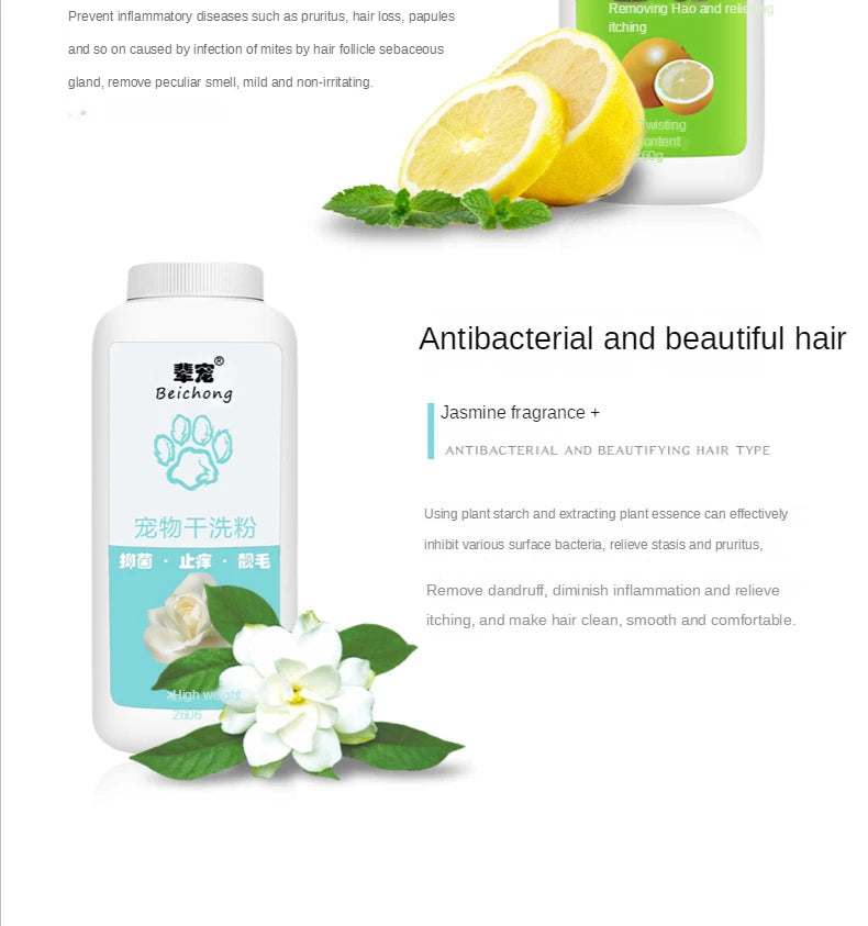 Shampoo secco in polvere