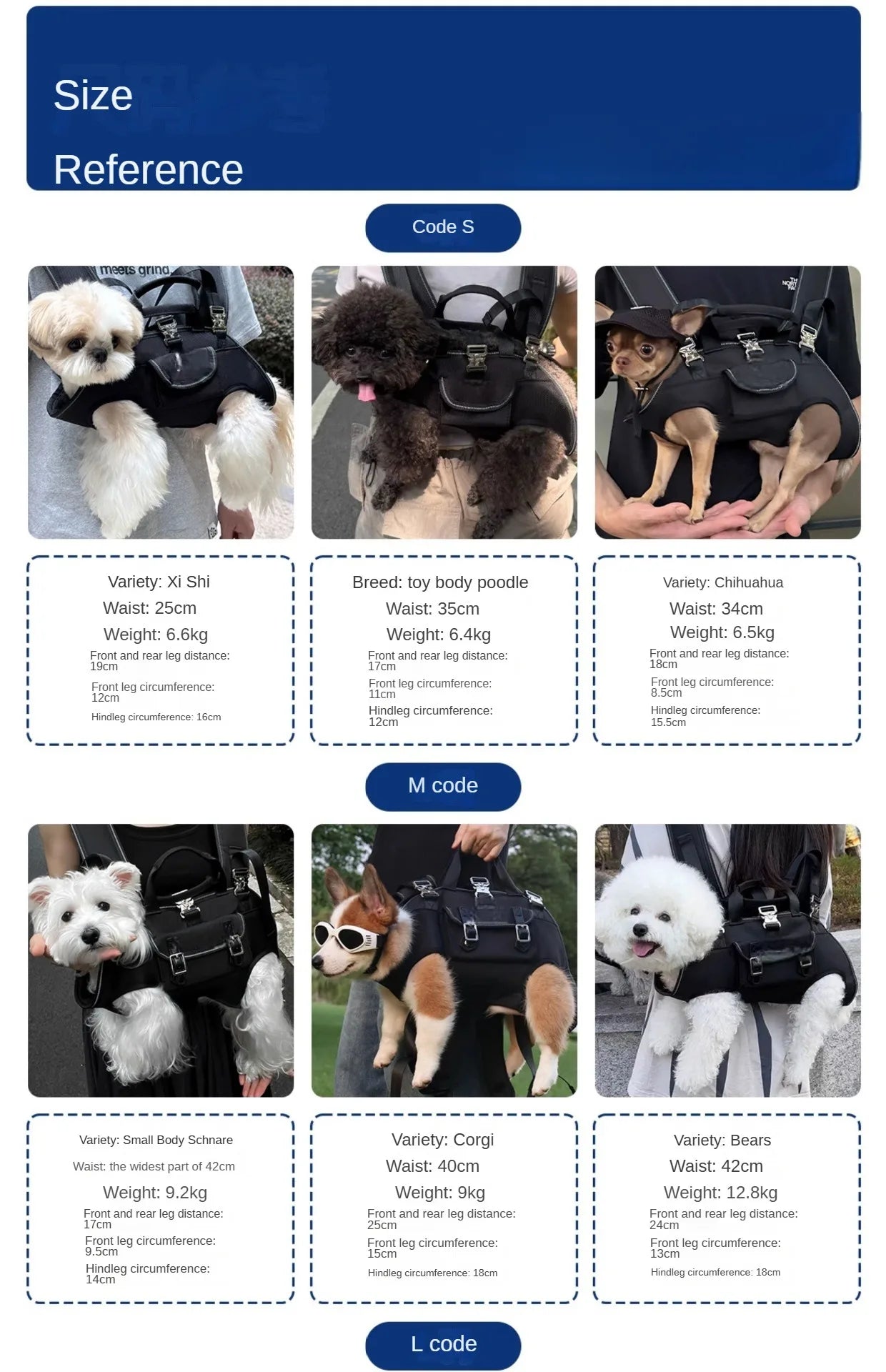 Zaino con logo personalizzato per cani Imbracatura per cani per tutto il corpo con manico Imbracature per sollevamento cani per cani anziani Cani disabili Forniture per animali domestici
