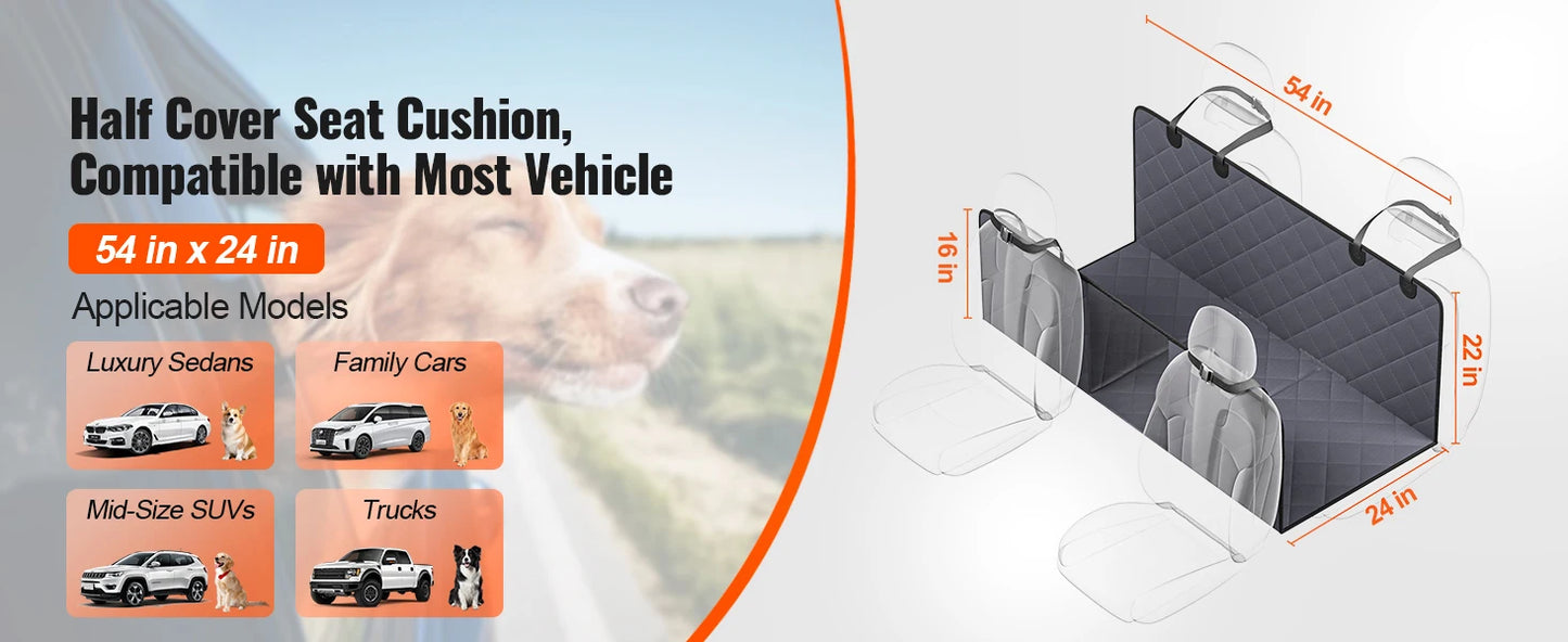 SucceBuy Prolunga per sedile posteriore per cani Amaca per cani per sedile posteriore per auto Coprisedile per auto con fondo rigido impermeabile per sedile posteriore