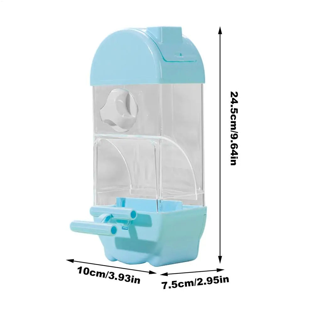 Mangiatoia per uccelli Distributore d'acqua Mangiatoia per parrocchetti a forma di casa Mangiatoia per uccelli intelligente Gabbia per bere contenitore per alimenti anti-fuoriuscita di grande capacità