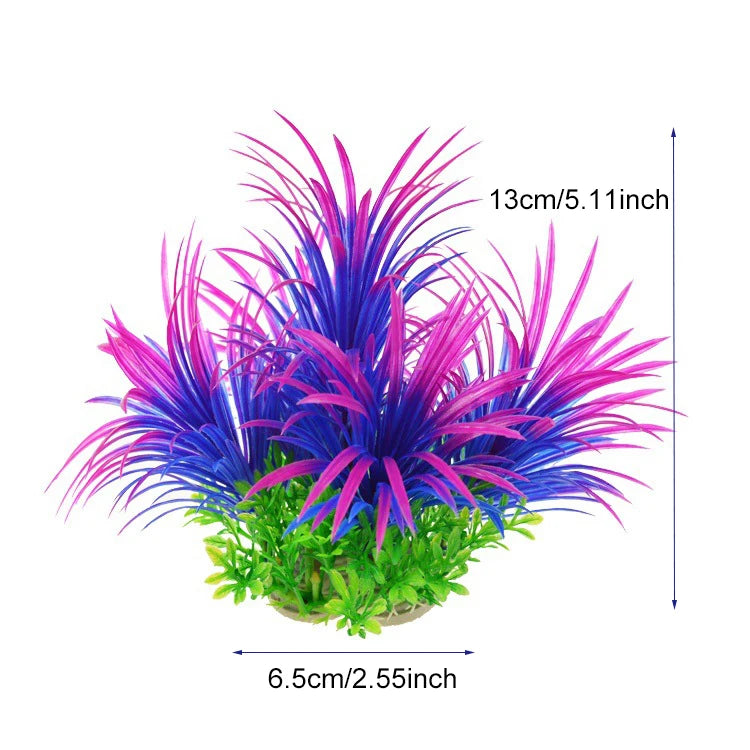 Piante d'acquario artificiale acqua subacquea erba Piante di plastica acquatiche per Acquario decorazioni per acquari Piante Acquario