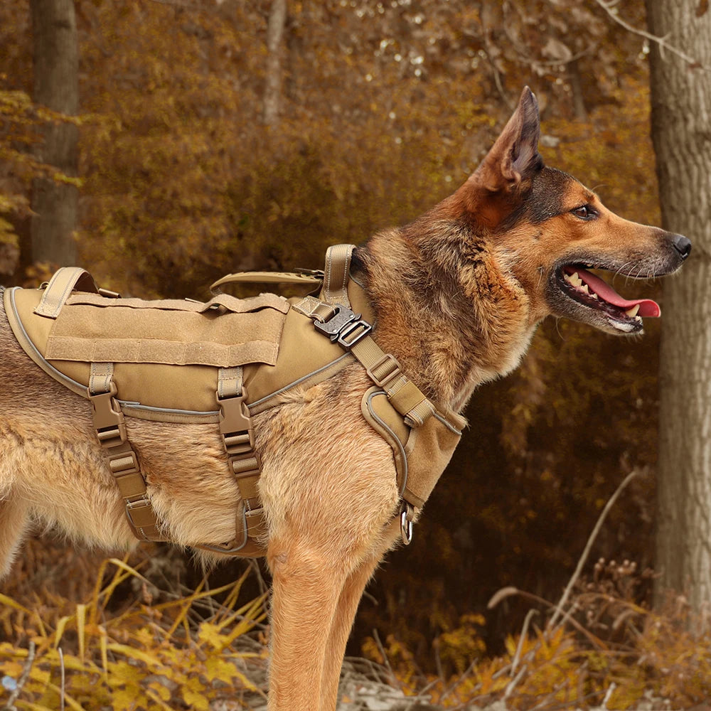 Imbracatura tattica militare per cani a prova di fuga gilet per cani in Nylon riflettente imbracature per cani di taglia media per escursioni Pitbull