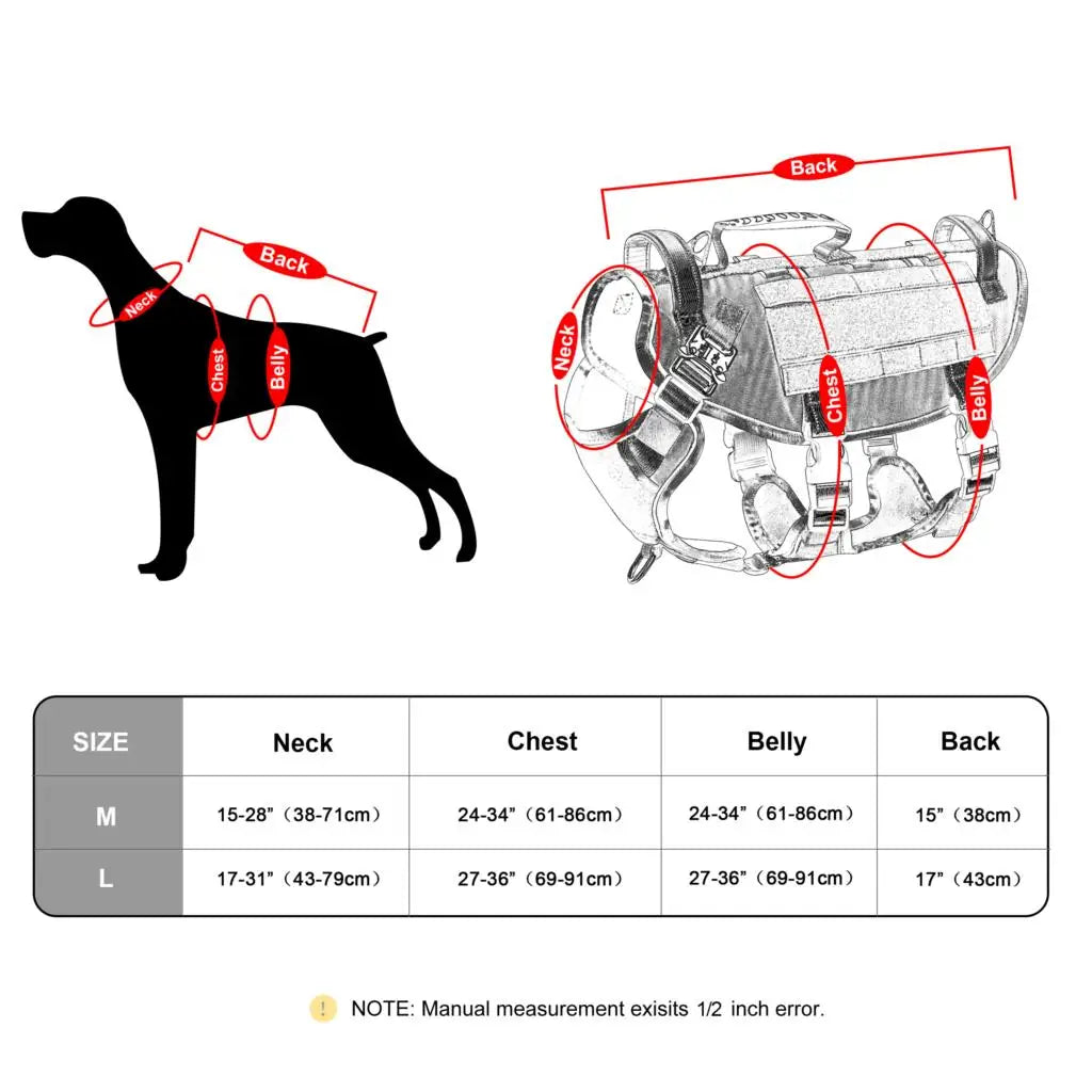Imbracatura tattica militare per cani a prova di fuga gilet per cani in Nylon riflettente imbracature per cani di taglia media per escursioni Pitbull