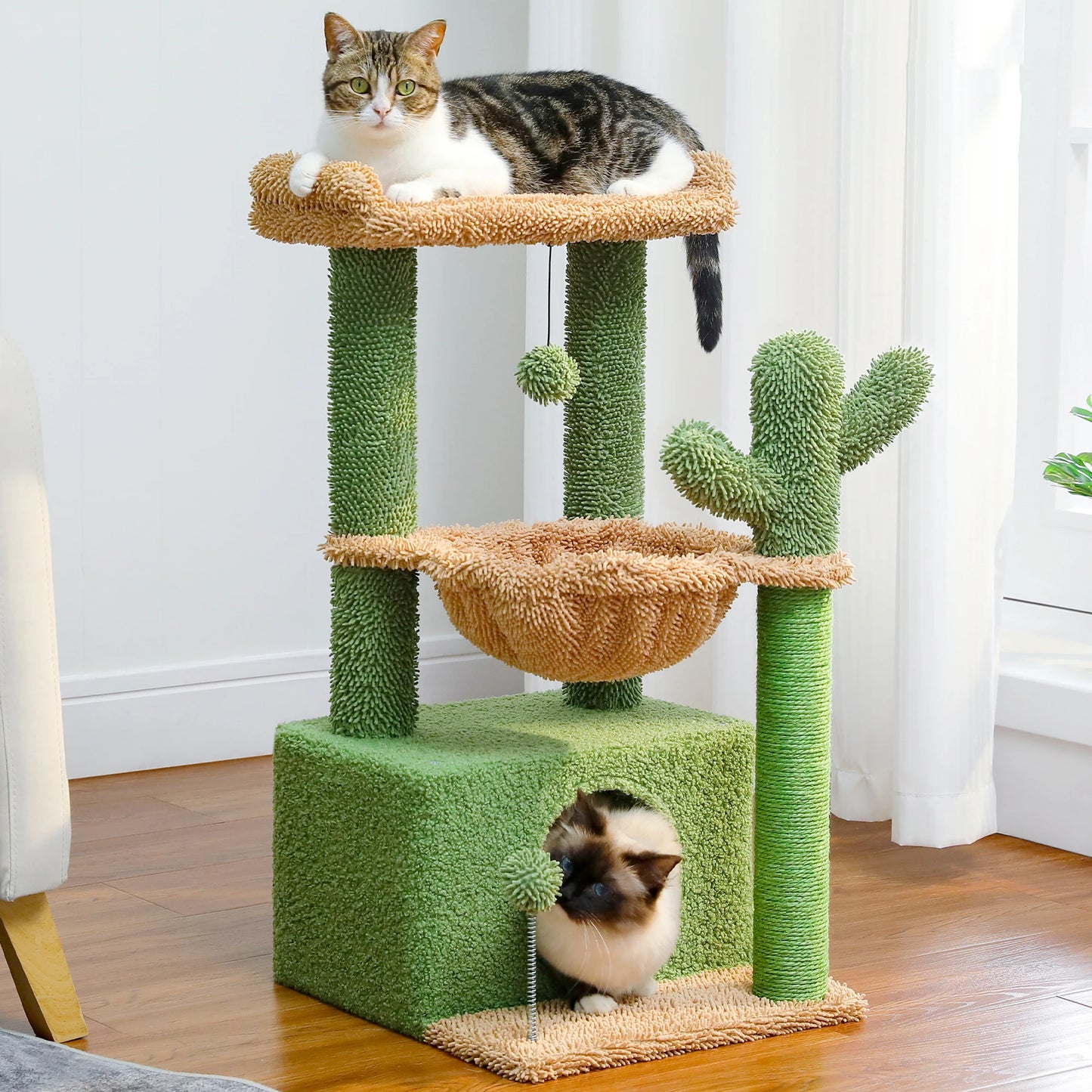 Albero per gatti cactus 4 in 1