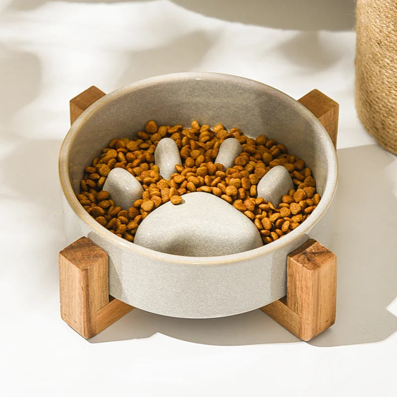 Nuova ciotola per Slow Food ciotola per alimenti in ceramica per cani e gatti ciotola per Slow Food forniture per animali domestici alimentatore antiurto Anti soffocamento