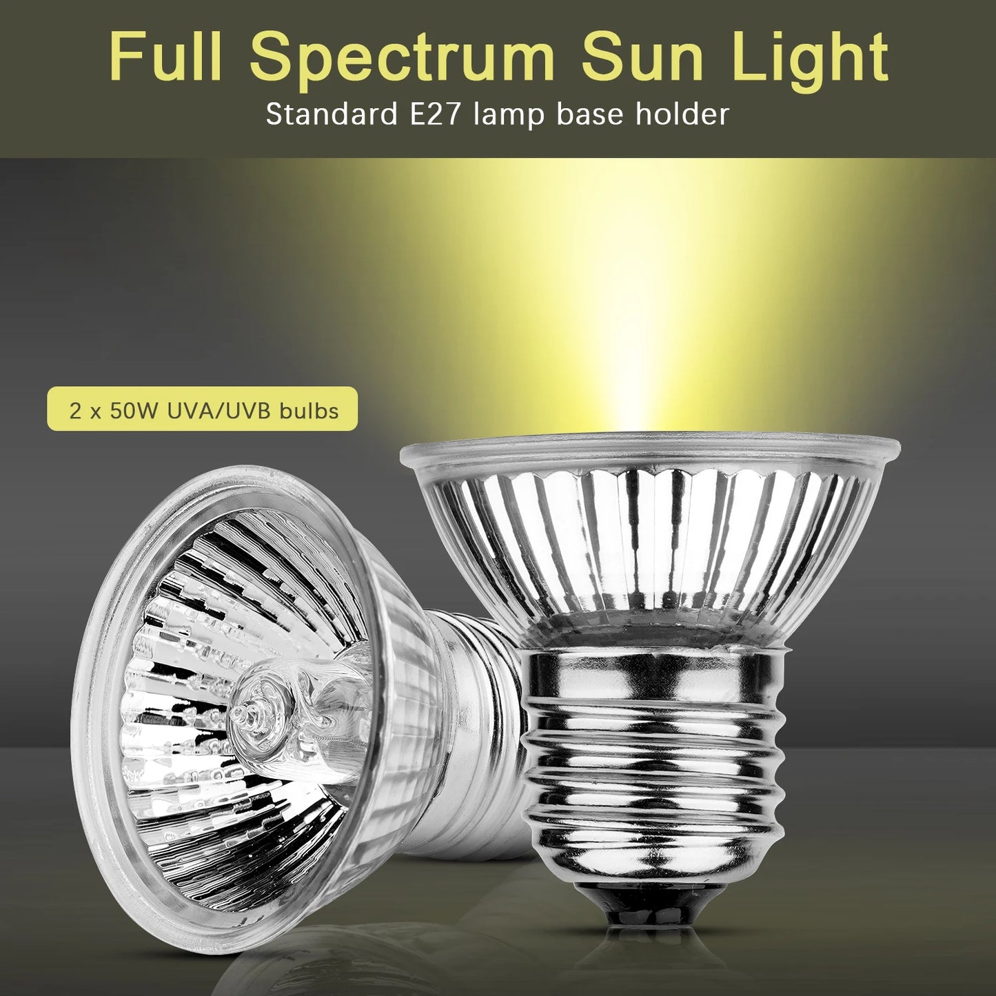 Lampadina termica per UVA/UVB con Clip