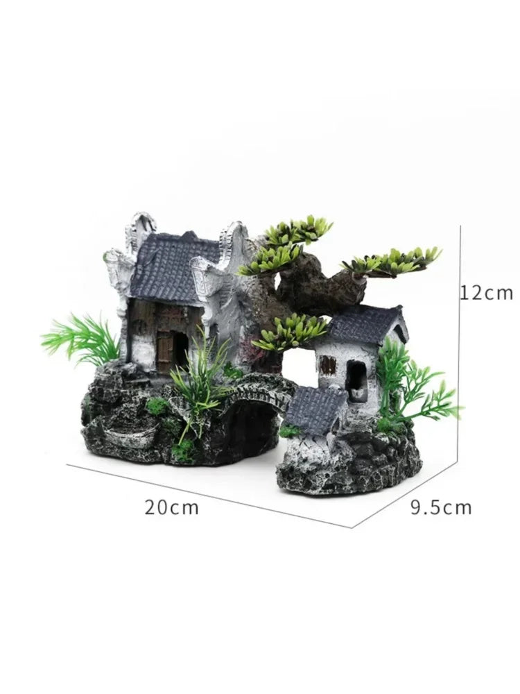Pagoda decorativa stile antico per acquario
