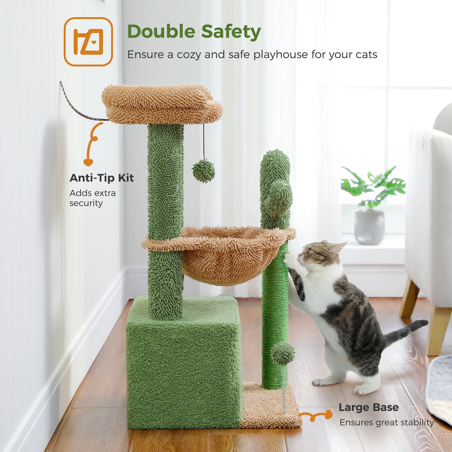 Albero per gatti cactus 4 in 1